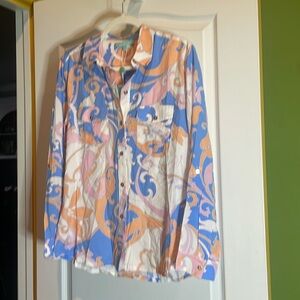 Melissa Obabash NWT button down blouse size medium P2P 19🩵💗